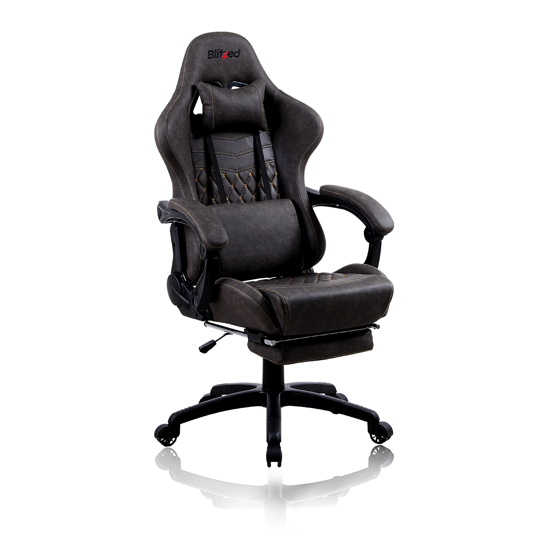 Blitzed Luna With Footrest Brown Gaming Chair